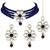 Aheli kundan pearl floral choker necklace earring maang tikka traditional jewellery set