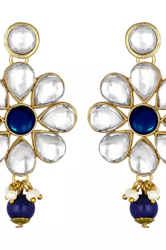 Aheli kundan pearl floral choker necklace earring maang tikka traditional jewellery set