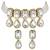 Aheli crystal pearl traditional ethnic bridal choker necklace with earrings jewellery set