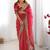 Red embroidered blouse with embroidered saree