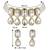 Aheli crystal pearl traditional ethnic bridal choker necklace with earrings jewellery set