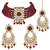 Aheli kundan faux pearl choker necklace with earring maang tikka traditional bridal jewellery set