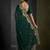 Green embellished saree with embellished blouse