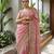 Pink embellished saree with embellished blouse