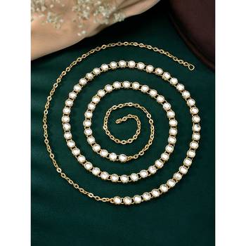 Aheli traditional wedding bridal kundan waist belt kamar bandh belly chain for women 1