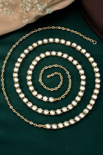 Aheli traditional wedding bridal kundan waist belt kamar bandh belly chain for women