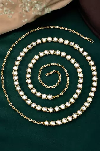 Aheli traditional wedding bridal kundan waist belt kamar bandh belly chain for women