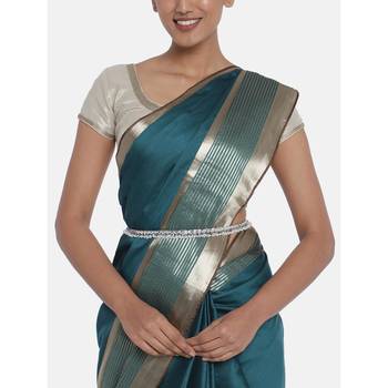 Aheli traditional jewellery white kundan waist belt kamar bandh belly chain gift for women 2