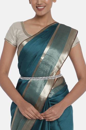 Aheli traditional jewellery white kundan waist belt kamar bandh belly chain gift for women