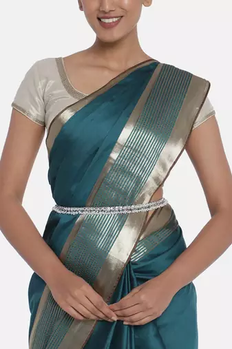 Aheli traditional jewellery white kundan waist belt kamar bandh belly chain gift for women