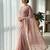 Pink embellished saree with embellished blouse