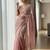 Pink embellished saree with embellished blouse