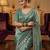 Green embellished saree with embellished blouse