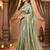 Mint green embellished saree with embellished blouse