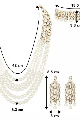Aheli traditional kundan bridal necklace jewellery set with earring maang tikka for women