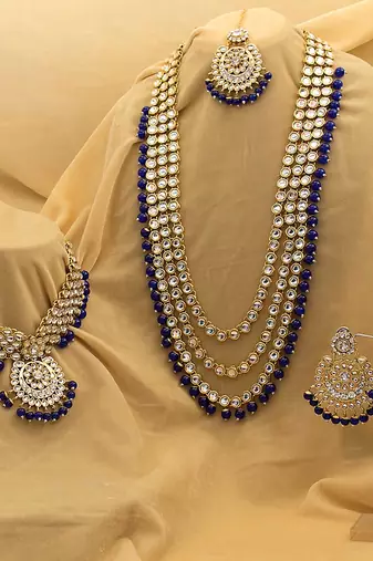 Aheli kundan bridal necklace jewellery set gift for women