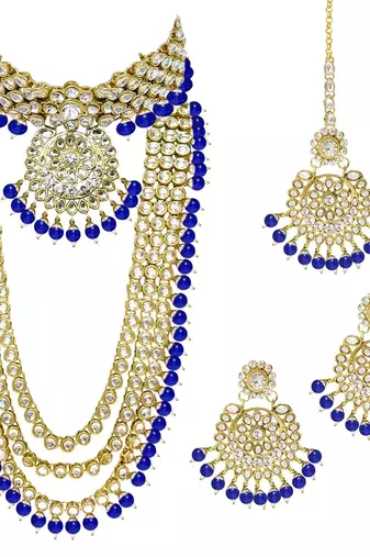 Aheli kundan bridal necklace jewellery set gift for women