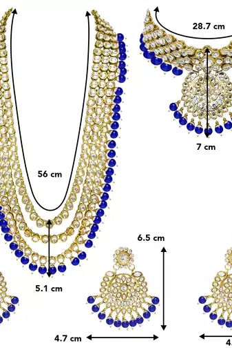 Aheli kundan bridal necklace jewellery set gift for women