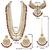 Aheli traditional kundan wedding bridal long necklace choker earrings maangtikka jewellery set for women