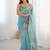 Blue embroidered blouse with embroidered saree