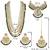 Aheli traditional kundan wedding necklace earrings jewellery set for women