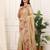 Beige embroidered blouse with embroidered saree