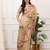 Beige embroidered blouse with embroidered saree