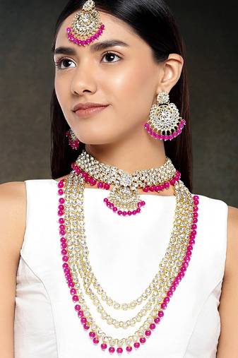 Aheli kundan traditional bridal jewellery set gift for women