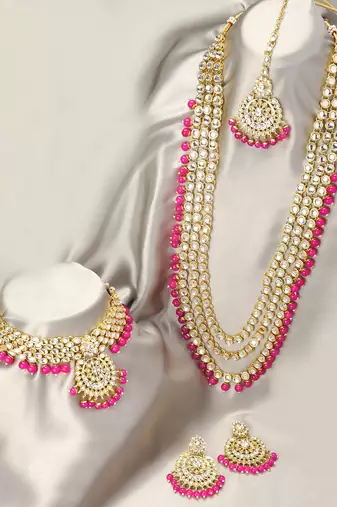 Aheli kundan traditional bridal jewellery set gift for women