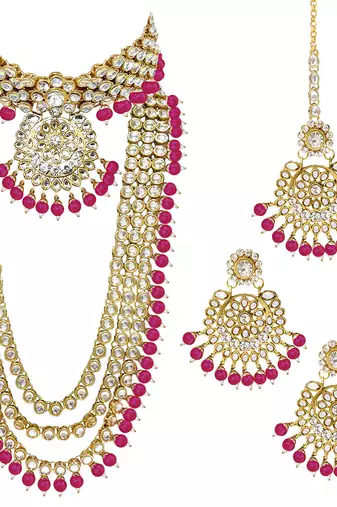 Aheli kundan traditional bridal jewellery set gift for women