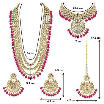 Aheli kundan traditional bridal jewellery set gift for women 4