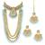 Aheli kundan faux beads studded bridal necklace jewellery set for women