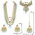 Aheli kundan faux beads studded bridal necklace jewellery set for women