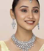 Aheli ethnic indian traditional kundan dulhan bridal with earring maang tikka jewellery set