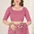 Pink embroidered blouse with embroidered saree