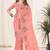 Peach embroidered blouse with embroidered saree