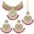 Aheli indian traditional maroon kundan bead choker necklace with earring mangtikka jewellery set