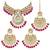 Aheli indian traditional kundan brass alloy bead choker necklace with earring mangtikka jewellery set