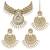 Aheli indian traditional white kundan bead choker necklace with earring mangtikka jewellery set
