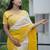 Yellow embroidred with embellished blouse & saree