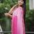 Pink embroidred with embellished blouse & saree