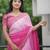 Pink embroidred with embellished blouse & saree