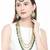 Aheli brass and kundan long necklace with maang tikka & earrings set