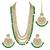 Aheli brass and kundan long necklace with maang tikka & earrings set