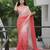 Peach embroidred with embellished blouse & saree