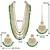 Aheli brass and kundan long necklace with maang tikka & earrings set