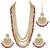 Aheli gold-plated brass and kundan necklace with mang tika & earrings jewellery set