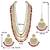 Aheli gold-plated brass and kundan necklace with mang tika & earrings jewellery set
