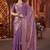 Purple embellished saree with embellished blouse