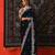 Blue bloue piece with embroidred saree